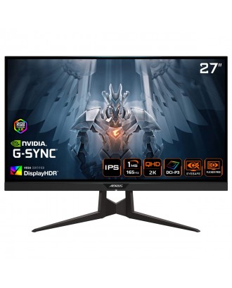 AORUS FI27Q Gaming  (2‎560 x 1440) QHD, 10bits Color IPS ,165Hz,1ms G-SYNC Compatible )