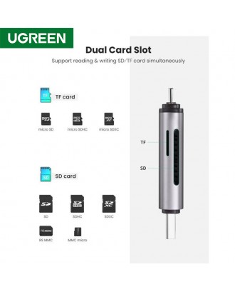 UGREEN CM185 2‐in‐1 USB‐C/USB‐A OTG Card Reader