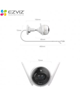 EZVIZ C3X 2M Dual-lens Outdoor Wi-Fi Smart Home Camera Color Night Vision