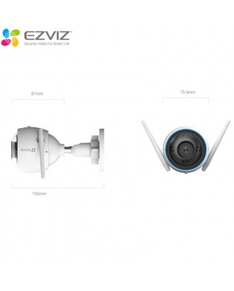 EZVIZ H3 2K Outdoor Wi-Fi Smart Home Camera Color Night Vision