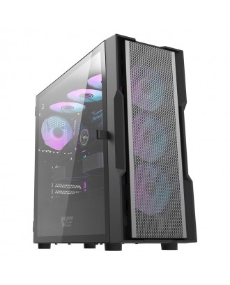 darkFlash DK431 Black ( Support ATX MB / USB 3.0 / Tempered Glass / Included 4Fans ARGB ) 