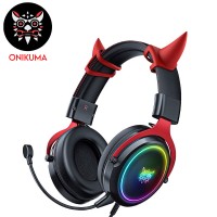 HEADSET ONIKUMA RED-BLACK X10 DEVIL HORN GAMING...