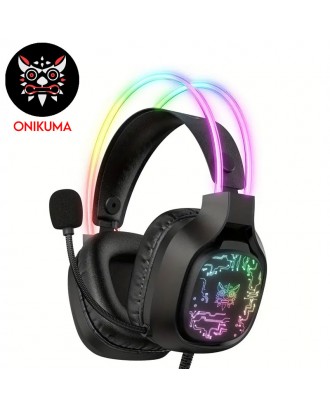 HEADSET ONIKUMA X22 BLACK WIRED GAMING RGB