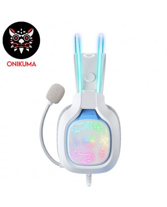 HEADSET ONIKUMA X22 WHITE WIRED GAMING RGB