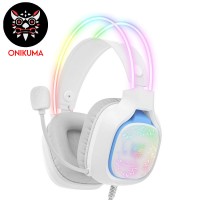 HEADSET ONIKUMA X22 WHITE WIRED GAMING RGB...