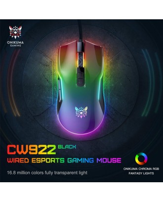 MOUSE ONIKUMA CW922 USB GAMING RGB (12800 DPI)