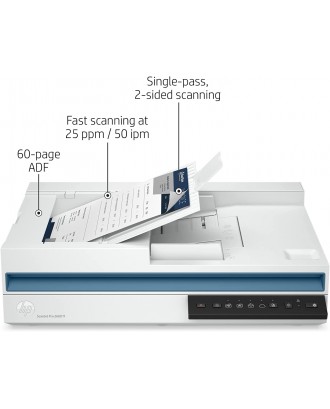 HP ScanJet Pro 2600 f1 Flatbed Scanner (25 ppm / 60-page, two-sided)