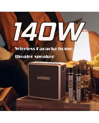 Xdobo King Max 140W Portable Karaoke Speaker (Dual Microphone)